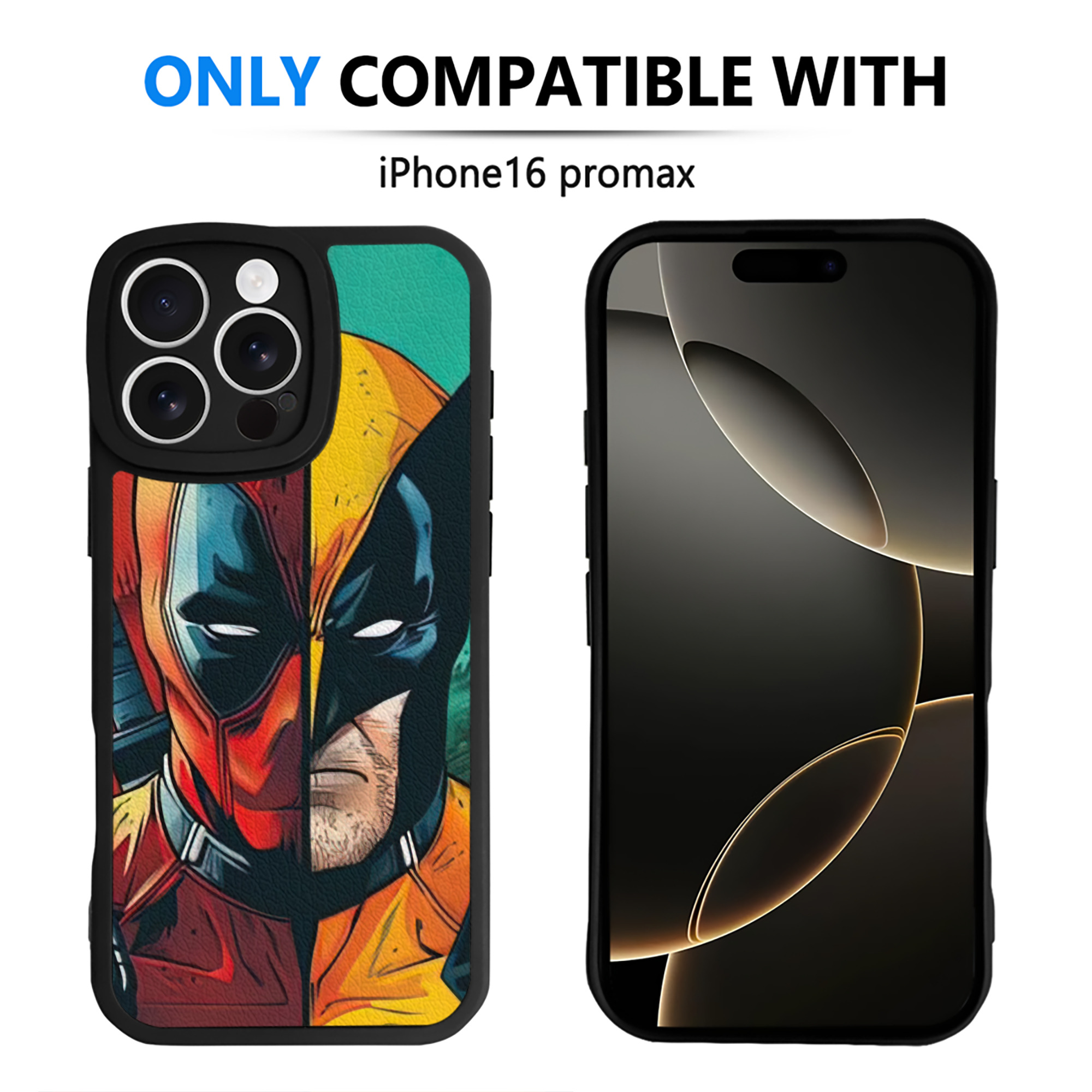 （画像用） Deadpool デッドプール 【iPhone 16シリーズ対応】シリコンスマホケース（レザー調） 材質：シリコン